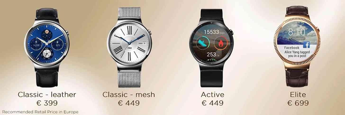 Huawei Watch Europe Pricing