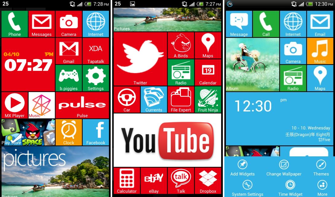 android live tiles