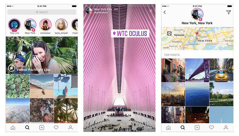 Instagram Location stories on Explore